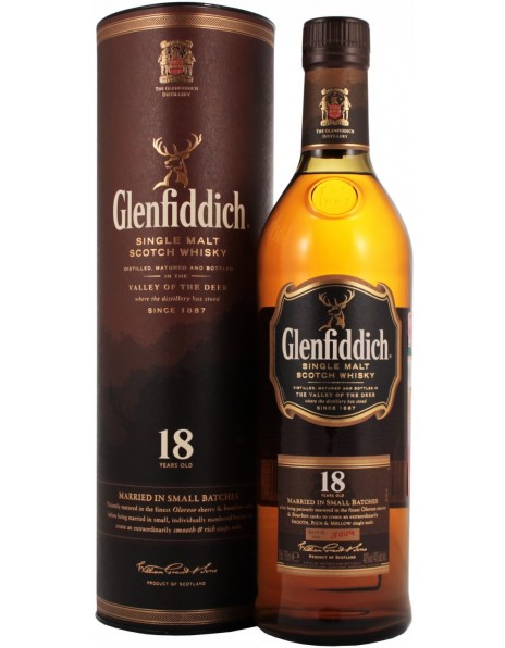 Виски Glenfiddich 18 Years Old, in tube, 0.75 л