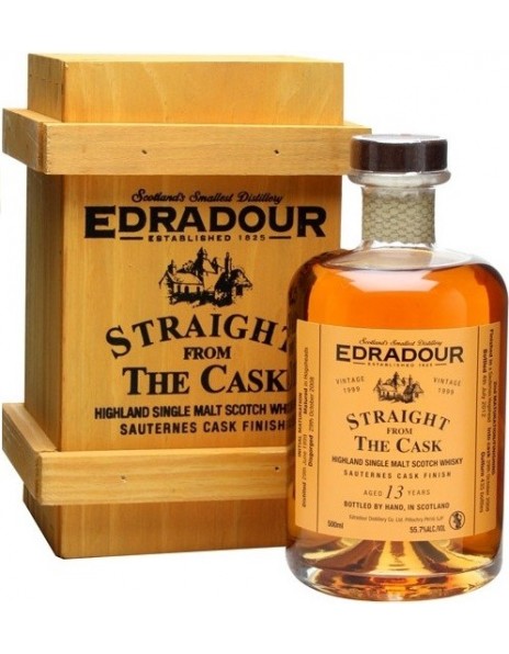 Виски Edradour 13 years, Sauternes Cask Finish, 1999, gift box, 0.5 л