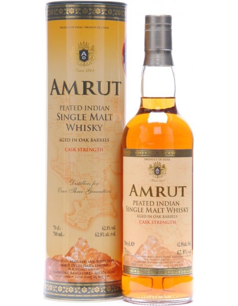 Виски "Amrut" Peated Cask Strength, in tube, 0.7 л