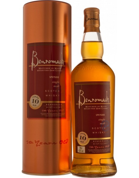 Виски "Benromach" 10 Years Old, in tube, 0.7 л