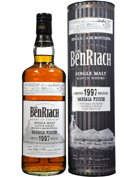 Виски "Benriach" Moscatel Finish, 16 Years Old, 1997, in tube, 0.7 л
