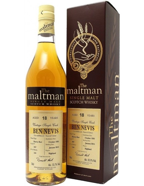 Виски "The Maltman" Ben Nevis 18 Years Old, gift box, 0.7 л