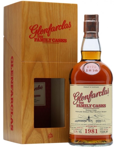 Виски Glenfarclas 1981 Family Casks (52,9%), in gift box, 0.7 л