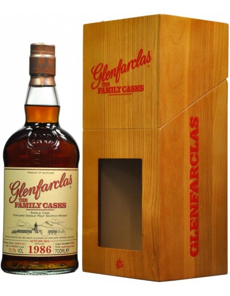 Виски Glenfarclas 1986 Family Casks (55,5%), in gift box, 0.7 л