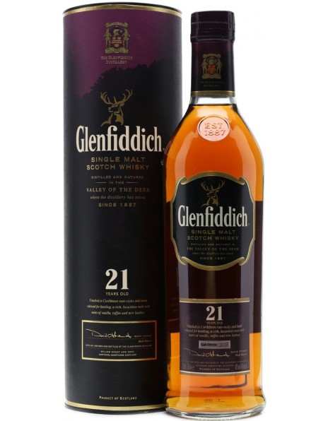 Виски "Glenfiddich" 21 Years Old, in tube, 0.7 л
