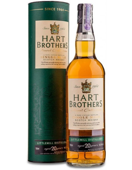 Виски Hart Brothers, Littlemill 20 Years Old, 1990, in tube, 0.7 л