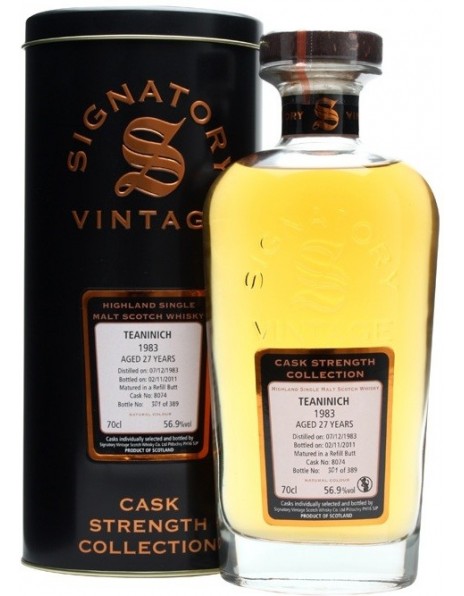 Виски Signatory Vintage, "Cask Strength Collection" Teaninich 27 Years Old, 1983, metal tube, 0.7 л