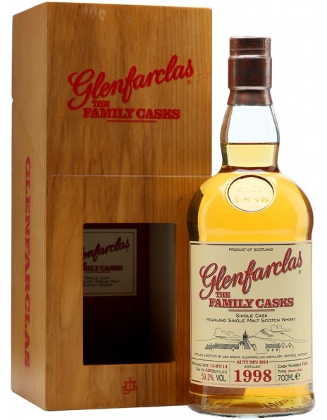 Виски Glenfarclas 1998 Family Casks (59.2%), in gift box, 0.7 л