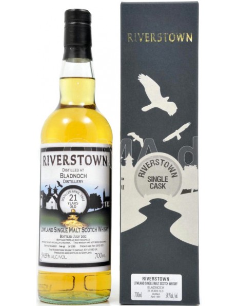 Виски "Riverstown" Bladnoch 21 Years Old, 1991, gift box, 0.7 л
