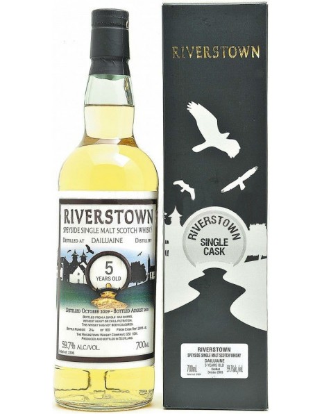 Виски "Riverstown" Dailuaine 5 Years Old, 2009, gift box, 0.7 л