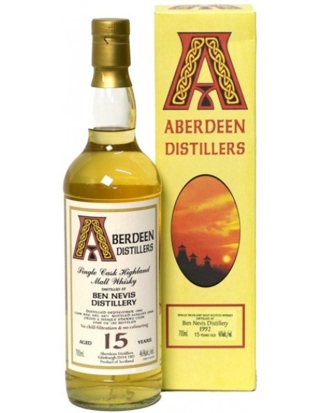 Виски "Aberdeen Distillers" Ben Nevis 15 Years Old, 1992, gift box, 0.7 л