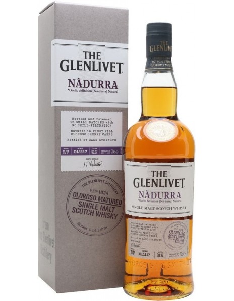 Виски Glenlivet, "Nadurra" Oloroso Matured 60,3%, gift box, 0.7 л