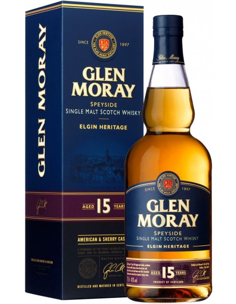 Виски "Glen Moray" 15 Years Old, gift box, 0.7 л