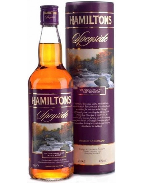 Виски "Hamiltons" Speyside Single Malt, in tube, 0.7 л