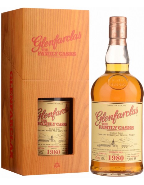 Виски Glenfarclas 1980 "Family Casks" (47%), wooden box, 0.7 л