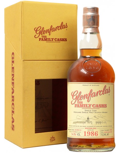 Виски Glenfarclas 1986 "Family Casks" (54,8%), gift box, 0.7 л