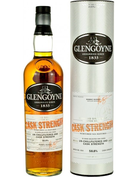 Виски "Glengoyne" Cask Strength Batch 4 (58,8%), in tube, 0.7 л