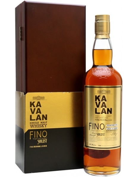 Виски Kavalan, "Solist" Fino Sherry Cask (57,8%), gift box, 0.7 л