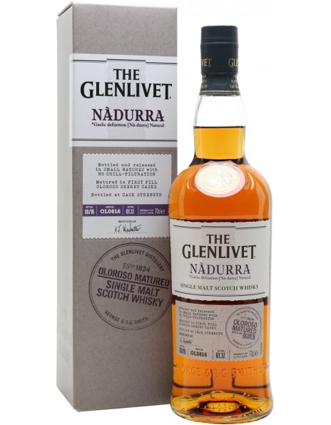 Виски Glenlivet, "Nadurra" Oloroso Matured 61,3%, gift box, 0.7 л
