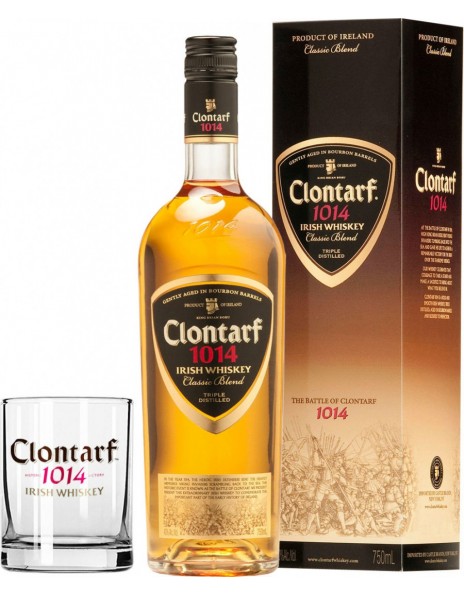 Виски Castle Brands, "Clontarf" Whiskey, gift box with glass, 0.7 л