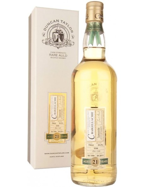 Виски "Craigellachie" 21 Years Old (55%), "Rare Auld", 1990, gift box, 0.7 л