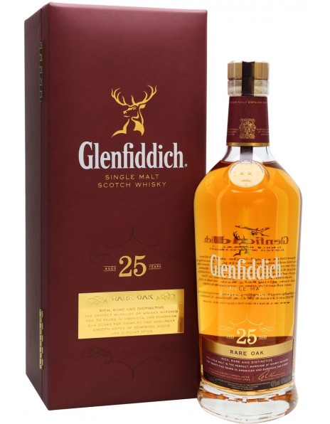 Виски Glenfiddich 25 Years Old, Rare Oak, gift box, 0.7 л