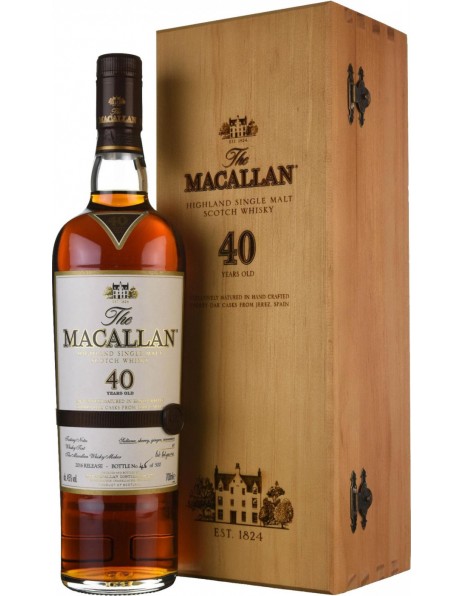 Виски Macallan "Sherry Oak" 40 Years Old, 2016 Release, wooden box, 0.7 л