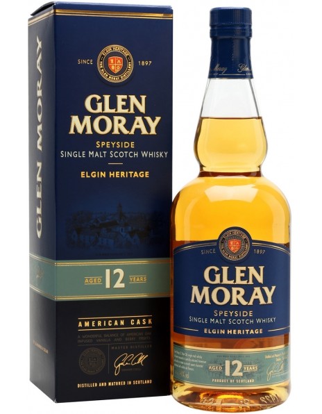 Виски Glen Moray 12 years, gift box, 0.7 л